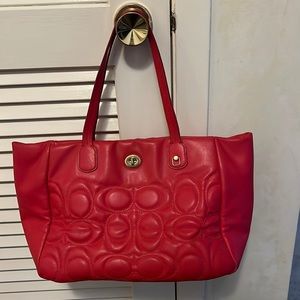 Coach Signature Leather Tote